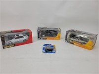 Lot of 3 Diecast Cars 1:24 Scale & 1 Hot Wheel