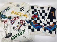 2 Vintage Ladies Racing Sweaters