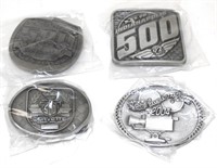 Lot of 4 Indianapolis 500 Belt Buckles