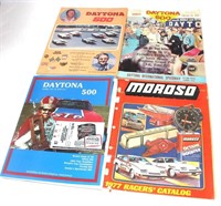 3 Daytona 500 Programs & 1977 Moroso Racing Catalo