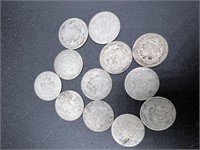 (12) Seated Liberty Dimes Full & Partial Dates