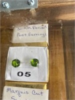 30mm Peridot Post Earrings (U230)