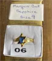 Marquis Cut Sapphire (Size 9) (U230)