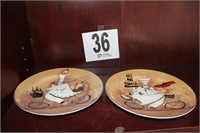 Pair of Chef Decorative Plates