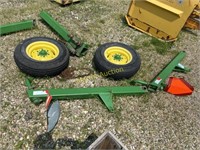 lift assist wheel for tool bar or planter