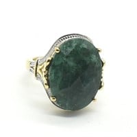 Two-Toned Emerald Fashion Ring SJC