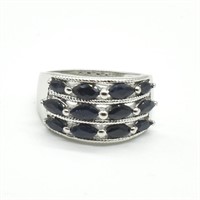 Sterling Silver Sapphire Fashion Ring SJC