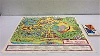 Vintage Magic Kingdom Map w Road Map K16D