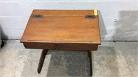 Antique Wood School Desk K13A