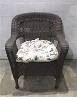 Outdoor Wicker Chair w Cushion W11A