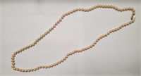 38" Faux Pearl Necklace Knotted w/ Pearls SJC