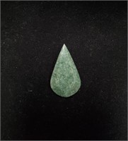 Marbled Green Jadeite Tear Drop Pendant SJC