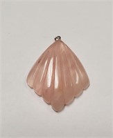 Rose Quartz Shell Necklace Pendant SJC