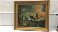 Signed F. Orrell '52 Painting Oil on Board K15F