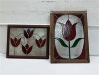 Two Stained Glass Pieces Q13C