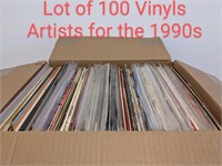 Lot of 100 Vinyls Mostly from The 90's Mixed