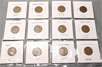 2 Sets of 6 Wheat Pennies