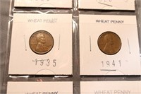 2 Sets of 6 Wheat Pennies