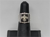 .925 Sterling Silver Boy Scout Emblem Ring