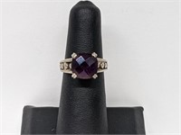 .925 Sterling Silver Amethyst Ring