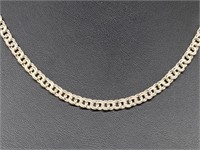 .925 Sterling Silver Circle Link Chain Necklace
