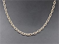 .925 Sterling Silver Oval Link Necklace