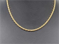 Vermeil/.925 Sterling Silver Rope Chain