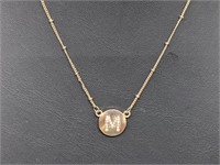 Etc! Necklace with "M" Pendant