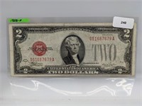 1928-F Red Seal $2 US Note