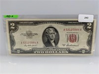 1953-A Red Seal $2 US Note