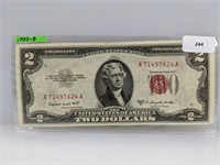 1953-B Red Seal $2 US Note