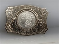 1921 90% Silver Morgan $1 Dollar Belt Buckle