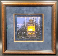 Stephen Lyman "Lantern" Winter Framed Art, Signed