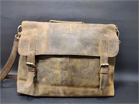 Komalc 18" Buffalo Leather Briefcase, Laptop,