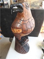 Large carved wood hawk