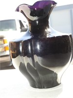 Vintage deep purple glass vase