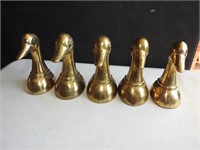 5  Brass duck bookends