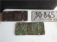 1930's-40's Oregon license plates
