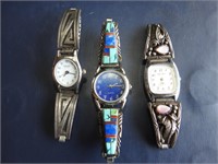 Womens watches w/sterling band clips