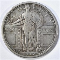 1917-D T-1 STANDING LIBERTY QUARTER XF