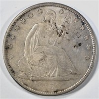 1859-O SEATED LIBERTY HALF DOLLAR AU