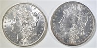 1884-O & 85-O MORGAN DOLLARS  BU