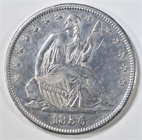 1856-S SEATED LIBERTY HALF DOLLAR CH AU
