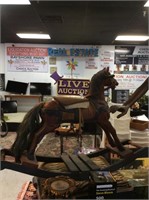 Wooden decorative rocking horse