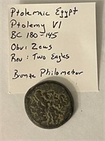 BC 180-145 Ptolemaic Egypt Bronze Philometer