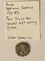 194 AD Rome Silver Denarius Septimius Severus