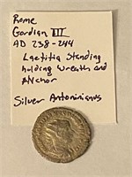 238-244 AD Rome Silver Antoninianus Gordian III