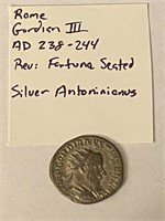 238-244 AD Rome Silver Antoninianus Gordian III