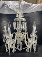 6 ARM CUT CRYSTAL CHANDELIER