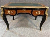 LEATHER TOP FRENCH BUREAU PLAT